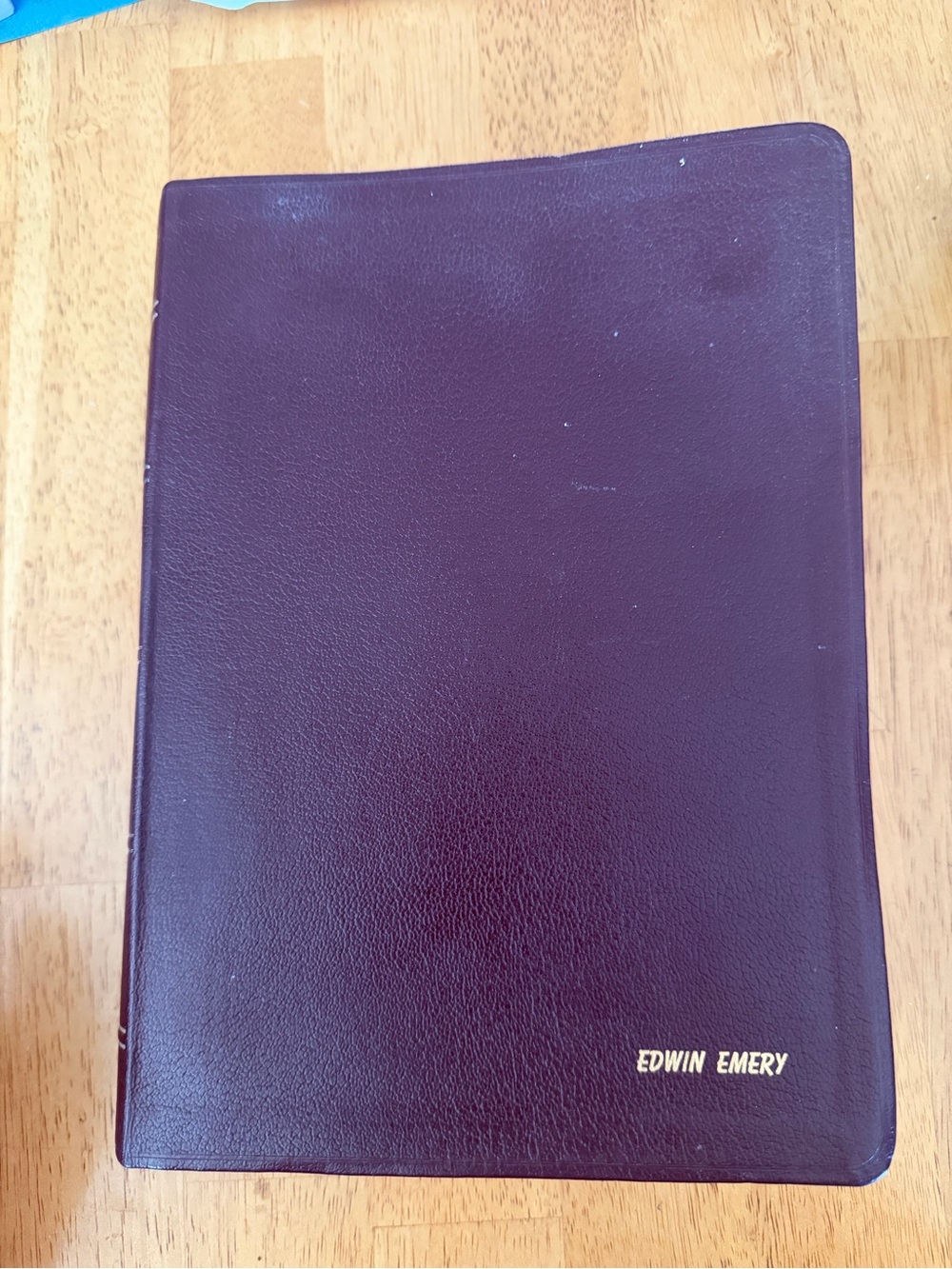 Life Application Bible NIV Personalized Edwin Emery Burgundy Leather